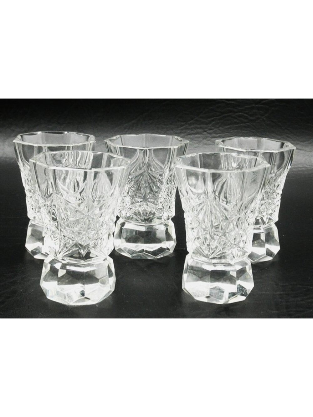 American Brilliant Period  (ABP) Cut Glass Shot Glasses Set Of 5 Excellent!